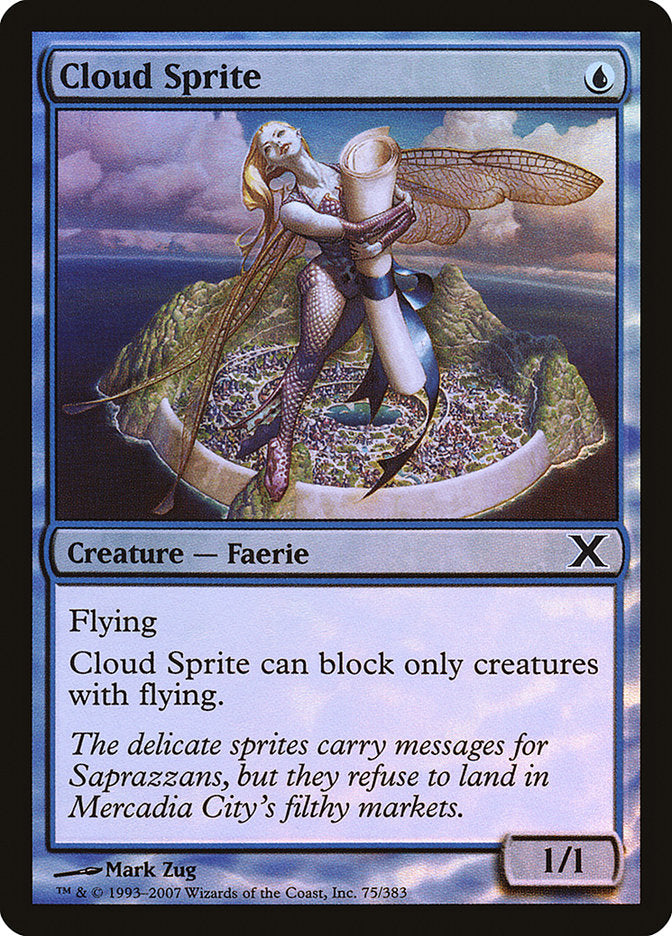 Cloud Sprite (Premium Foil) [Tenth Edition] | Card Merchant Takapuna