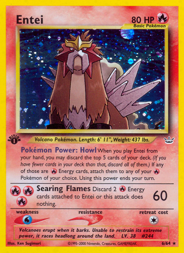 Entei (6/64) [Neo Revelation 1st Edition] | Card Merchant Takapuna