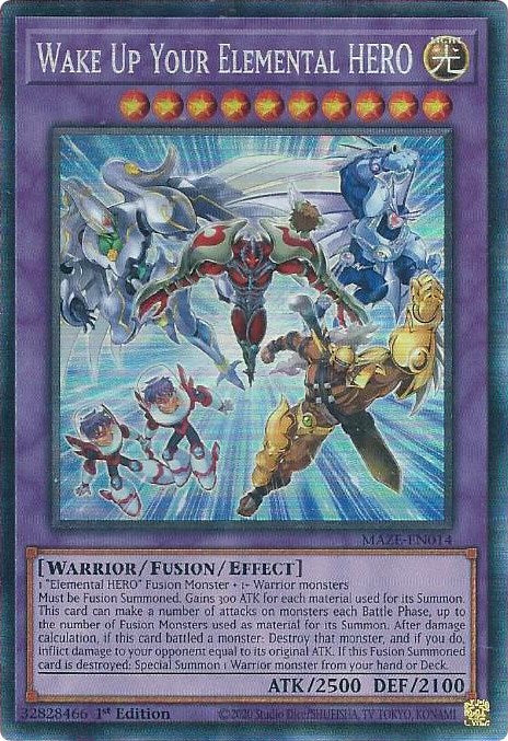 Wake Up Your Elemental HERO [MAZE-EN014] Collector's Rare | Card Merchant Takapuna