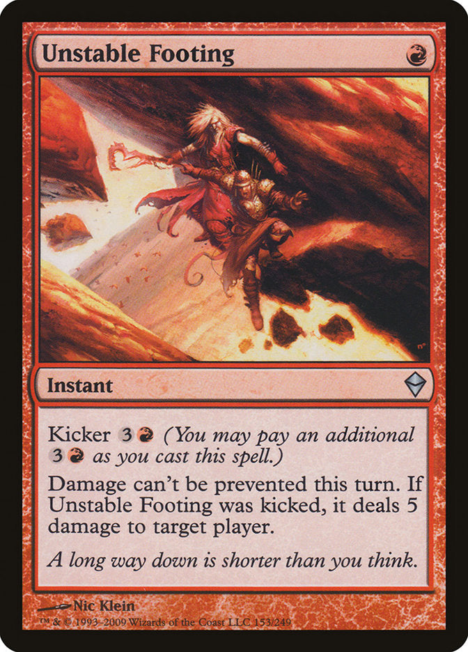 Unstable Footing [Zendikar] | Card Merchant Takapuna