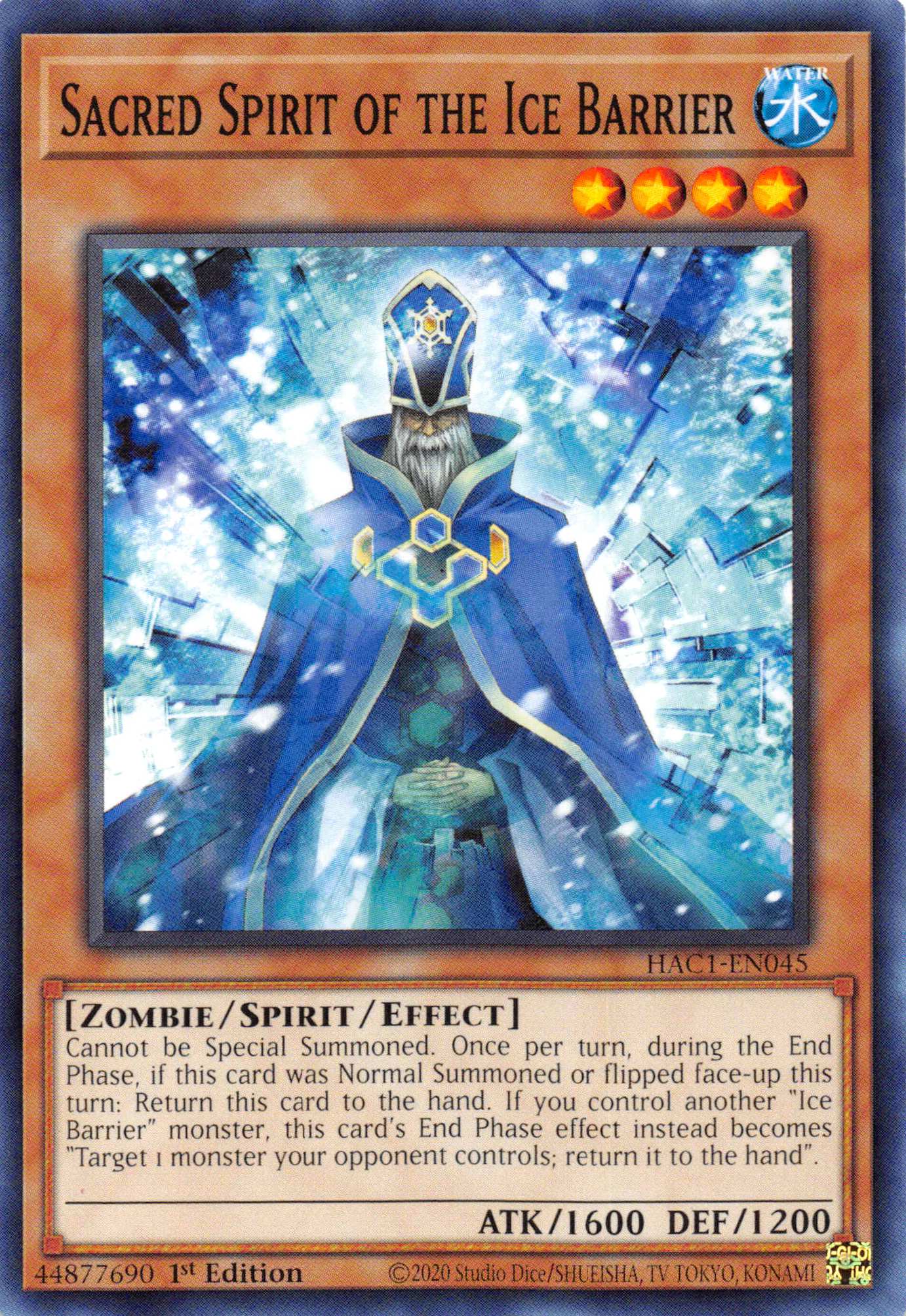 Sacred Spirit of the Ice Barrier (Duel Terminal) [HAC1-EN045] Parallel Rare | Card Merchant Takapuna