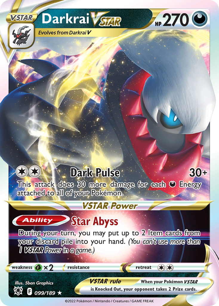 Darkrai VSTAR (099/189) (Jumbo Card) [Sword & Shield: Astral Radiance] | Card Merchant Takapuna