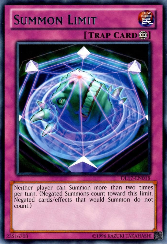 Summon Limit (Purple) [DL17-EN018] Rare | Card Merchant Takapuna