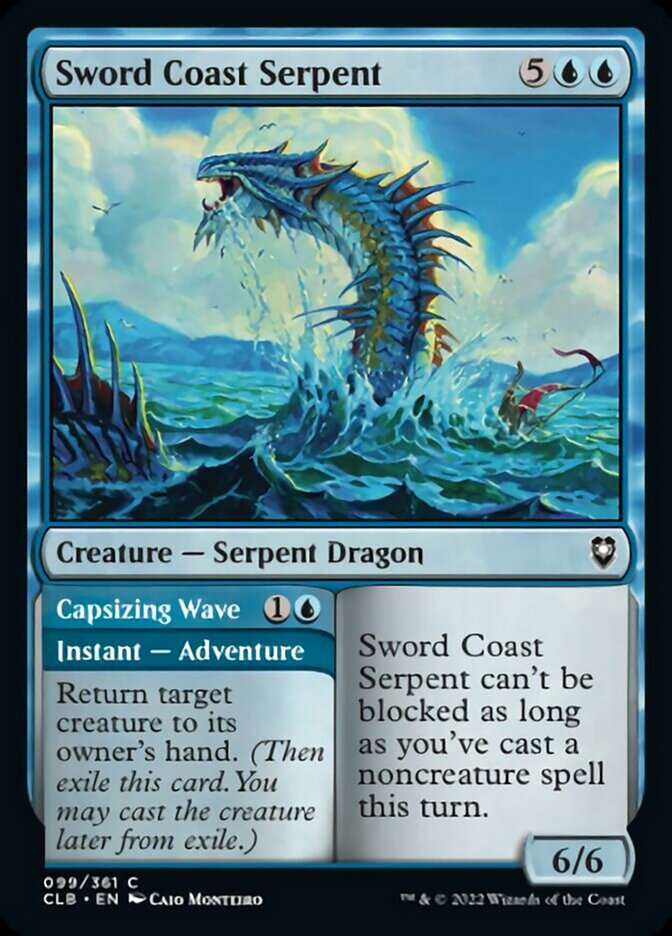 Sword Coast Serpent // Capsizing Wave [Commander Legends: Battle for Baldur's Gate] | Card Merchant Takapuna