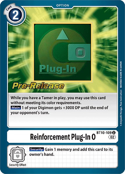 Reinforcement Plug-In 0 [BT10-109] [Xros Encounter Pre-Release Cards] | Card Merchant Takapuna