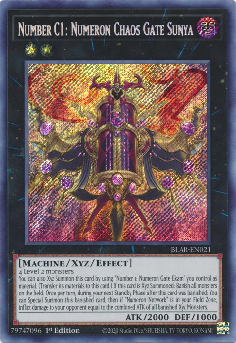 Number C1: Numeron Chaos Gate Sunya [BLAR-EN021] Secret Rare | Card Merchant Takapuna