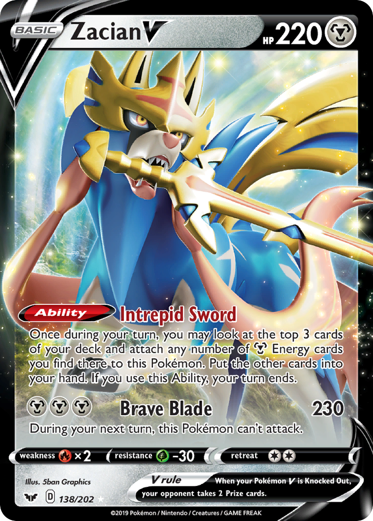 Zacian V (138/202) [Sword & Shield: Base Set] | Card Merchant Takapuna