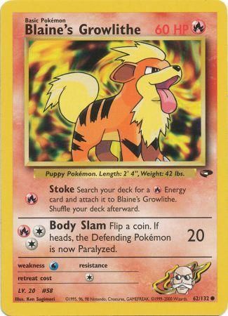 Blaine's Growlithe (62/132) [Gym Challenge Unlimited] | Card Merchant Takapuna