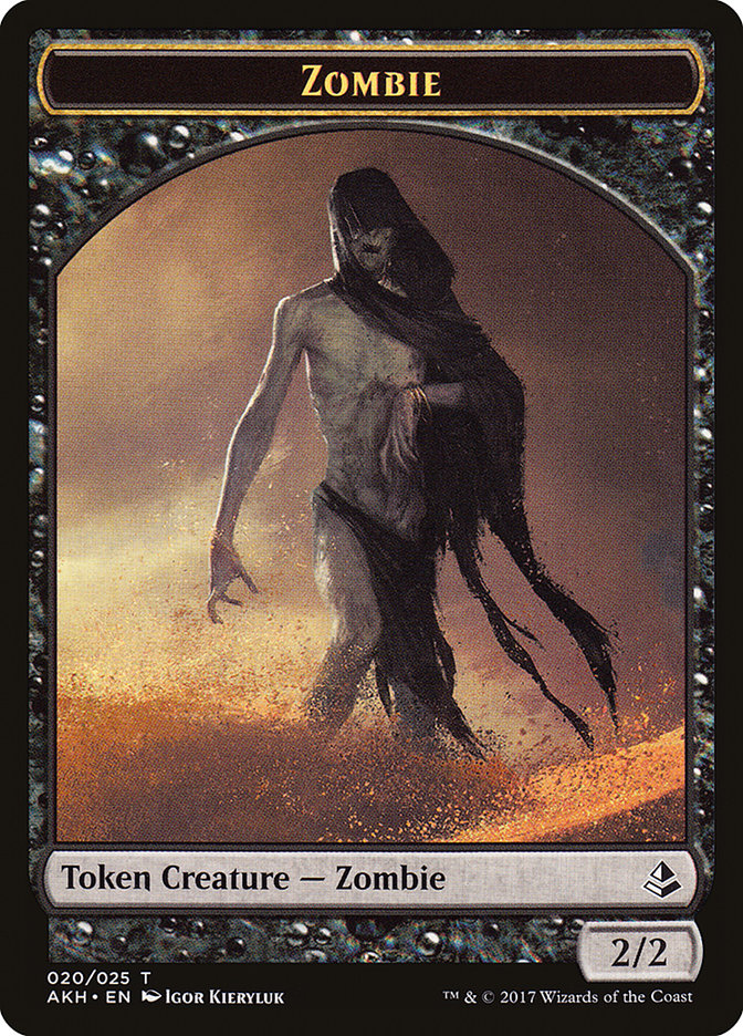 Zombie // Trueheart Duelist Double-Sided Token [Amonkhet Tokens] | Card Merchant Takapuna