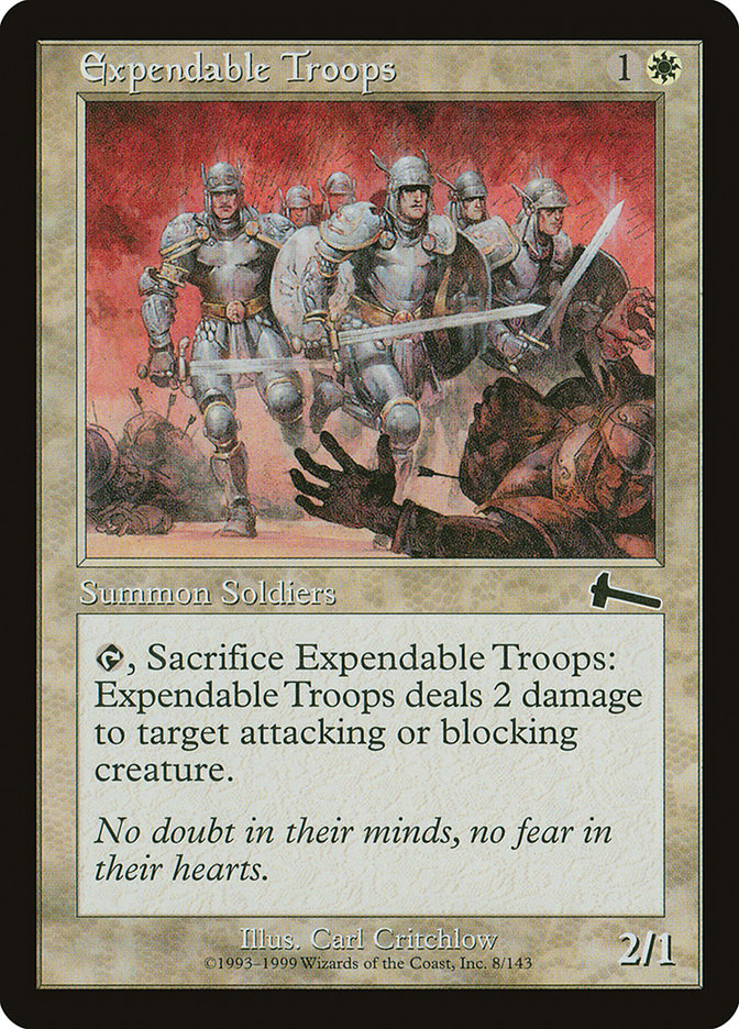 Expendable Troops [Urza's Legacy] | Card Merchant Takapuna