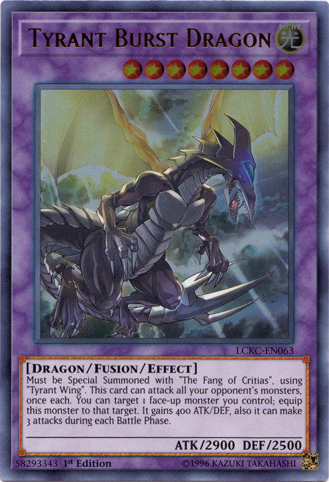 Tyrant Burst Dragon [LCKC-EN063] Ultra Rare | Card Merchant Takapuna