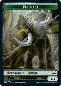 Elephant // Golem Double-Sided Token [Double Masters Tokens] | Card Merchant Takapuna