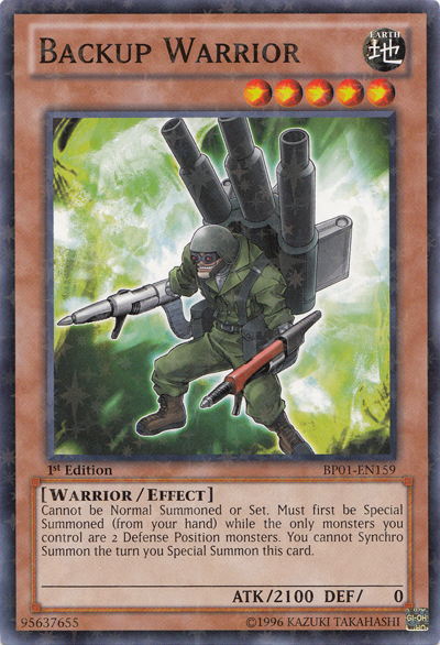 Backup Warrior [BP01-EN159] Starfoil Rare | Card Merchant Takapuna