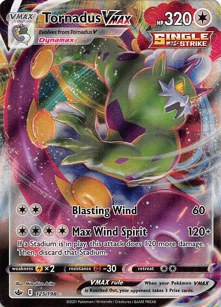 Tornadus VMAX (125/198) [Sword & Shield: Chilling Reign] | Card Merchant Takapuna