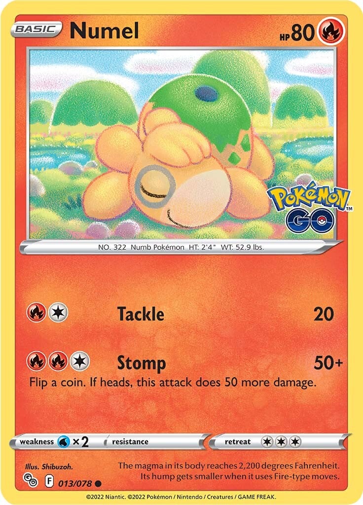 Numel (013/078) [Pokémon GO] | Card Merchant Takapuna