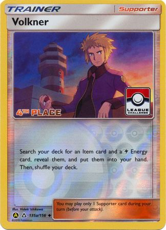 Volkner (135a/156) (League Challenge 4th Place) [Sun & Moon: Ultra Prism] | Card Merchant Takapuna