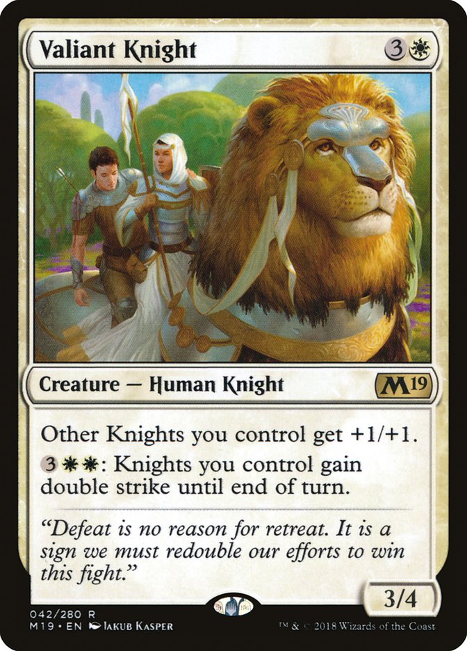 Valiant Knight [Core Set 2019] | Card Merchant Takapuna