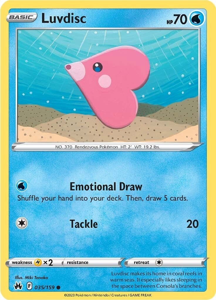 Luvdisc (035/159) [Sword & Shield: Crown Zenith] | Card Merchant Takapuna