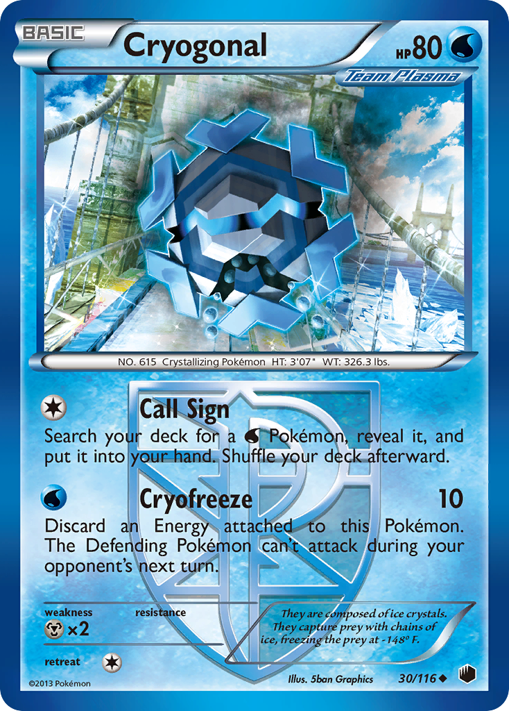 Cryogonal (30/116) [Black & White: Plasma Freeze] | Card Merchant Takapuna