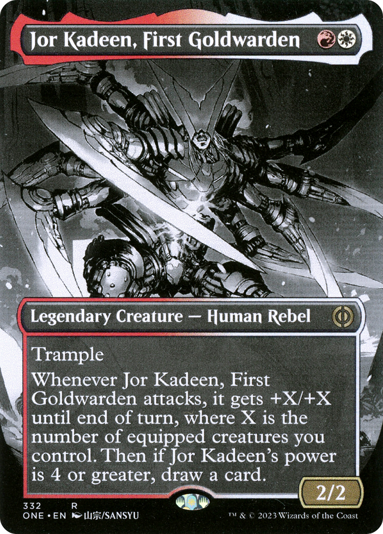 Jor Kadeen, First Goldwarden (Borderless Manga) [Phyrexia: All Will Be One] | Card Merchant Takapuna