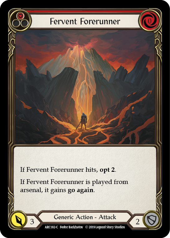 Fervent Forerunner (Red) [ARC182-C] (Arcane Rising)  1st Edition Rainbow Foil | Card Merchant Takapuna