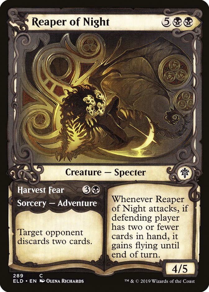 Reaper of Night // Harvest Fear (Showcase) [Throne of Eldraine] | Card Merchant Takapuna