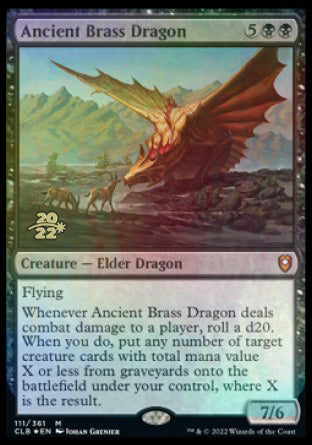 Ancient Brass Dragon [Commander Legends: Battle for Baldur's Gate Prerelease Promos] | Card Merchant Takapuna