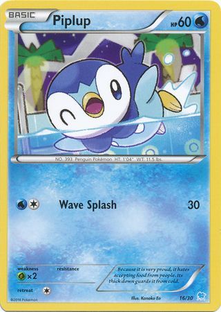 Piplup (16/30) [XY: Trainer Kit 3 - Suicune] | Card Merchant Takapuna