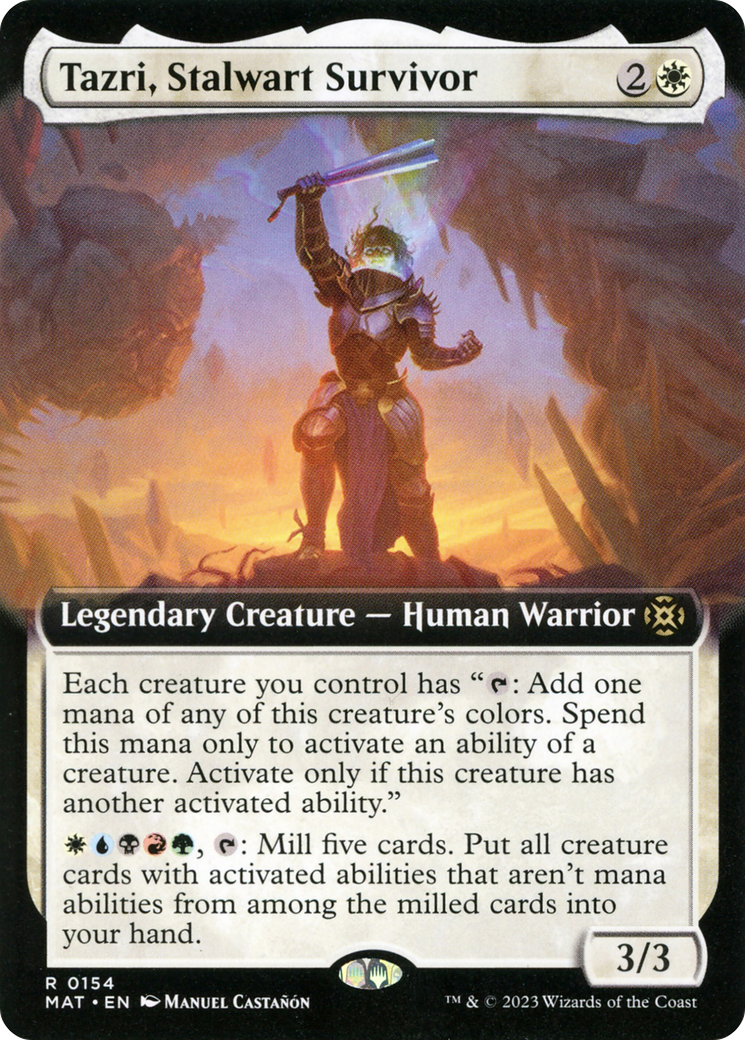 Tazri, Stalwart Survivor (Extended Art) [March of the Machine: The Aftermath] | Card Merchant Takapuna