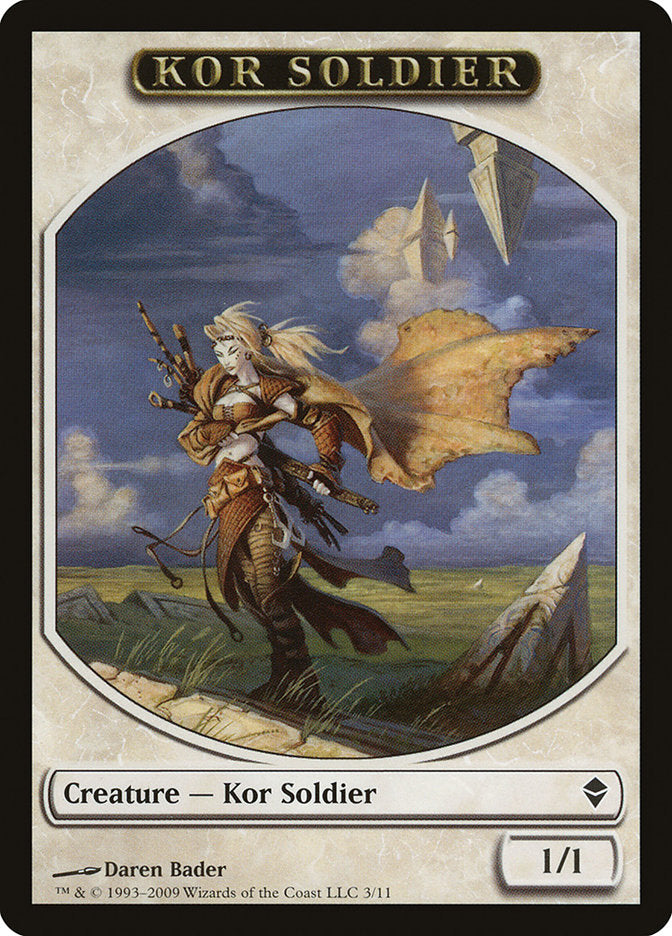 Kor Soldier Token [Zendikar Tokens] | Card Merchant Takapuna