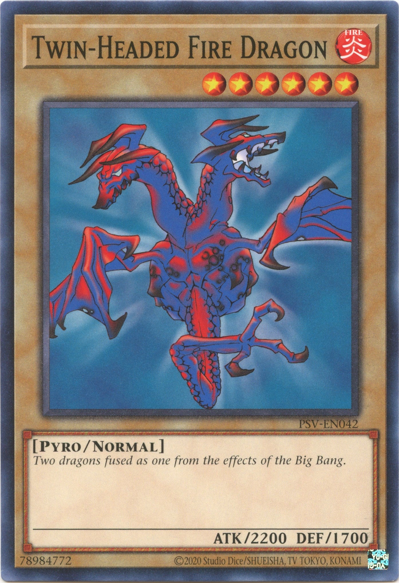 Twin-Headed Fire Dragon (25th Anniversary) [PSV-EN042] Common | Card Merchant Takapuna