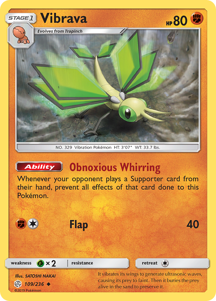 Vibrava (109/236) [Sun & Moon: Cosmic Eclipse] | Card Merchant Takapuna