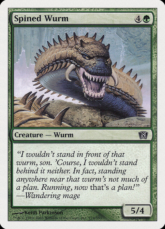 Spined Wurm [Eighth Edition] | Card Merchant Takapuna