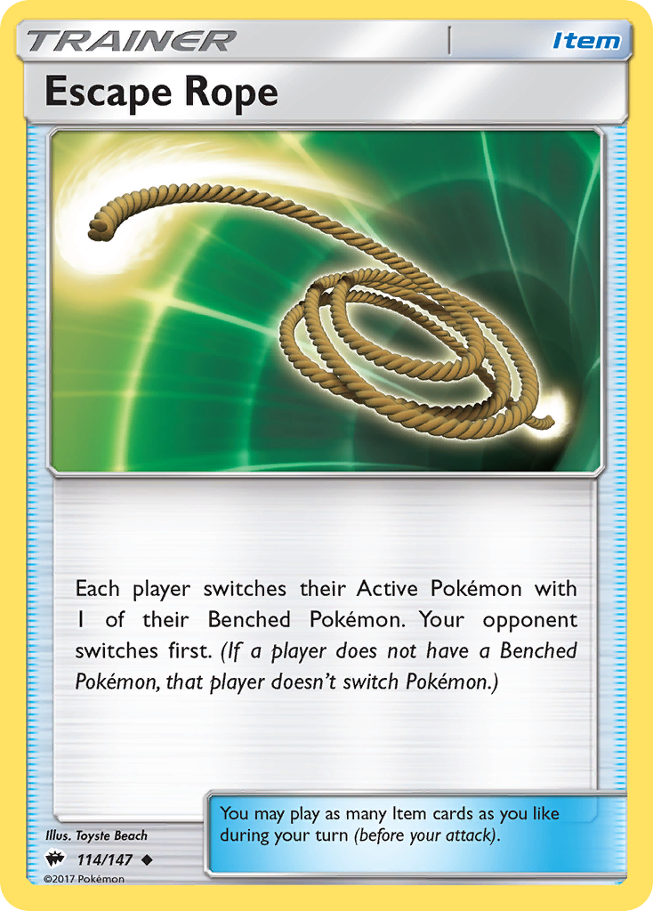 Escape Rope (114/147) [Sun & Moon: Burning Shadows] | Card Merchant Takapuna