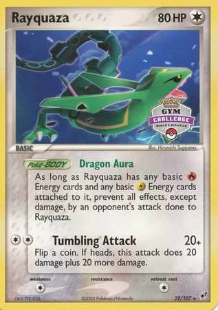 Rayquaza (22/107) (Gym Challenge Promo) [EX: Deoxys] | Card Merchant Takapuna