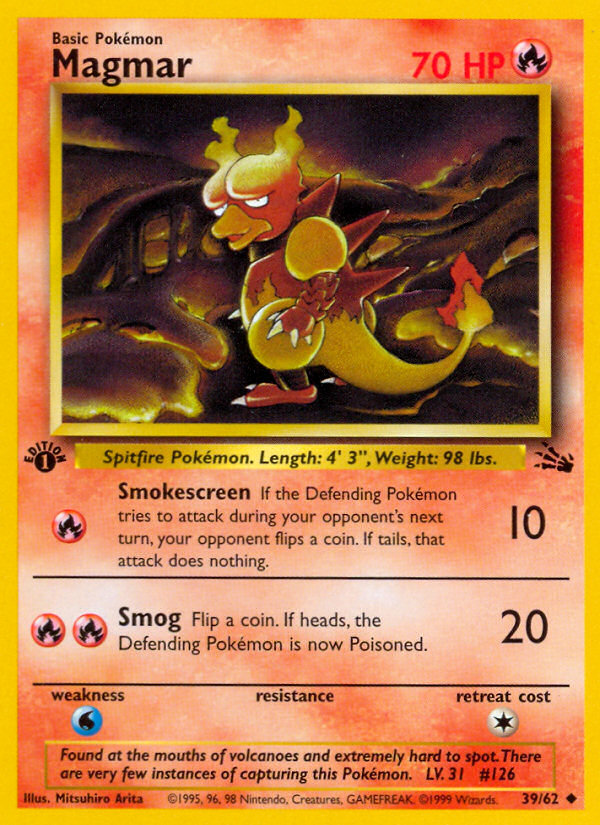 Magmar (39/62) [Fossil 1st Edition] | Card Merchant Takapuna