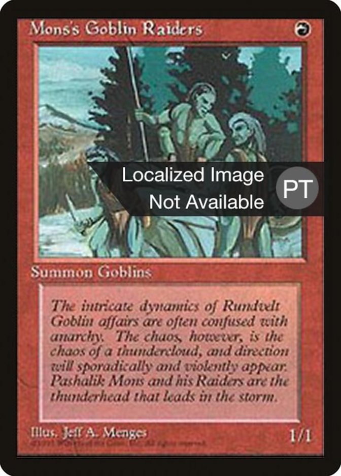 Mons's Goblin Raiders [Fourth Edition (Foreign Black Border)] | Card Merchant Takapuna