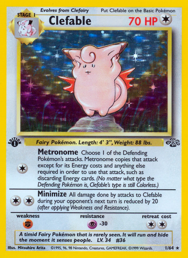 Clefable (1/64) [Jungle 1st Edition] | Card Merchant Takapuna