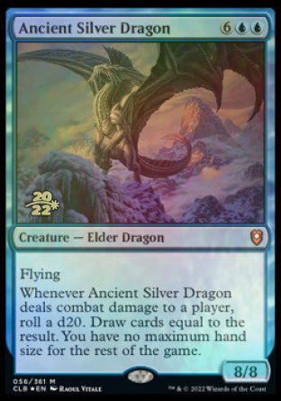 Ancient Silver Dragon [Commander Legends: Battle for Baldur's Gate Prerelease Promos] | Card Merchant Takapuna