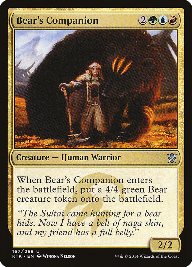 Bear's Companion [Khans of Tarkir] | Card Merchant Takapuna