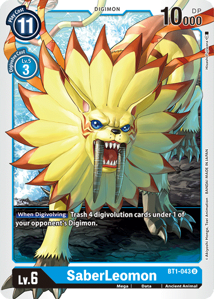 SaberLeomon [BT1-043] [Release Special Booster Ver.1.0] | Card Merchant Takapuna