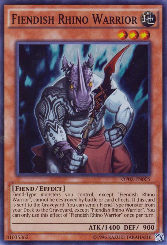 Fiendish Rhino Warrior [OP02-EN005] Super Rare | Card Merchant Takapuna