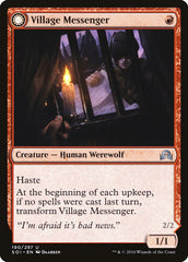 Village Messenger // Moonrise Intruder [Shadows over Innistrad] | Card Merchant Takapuna