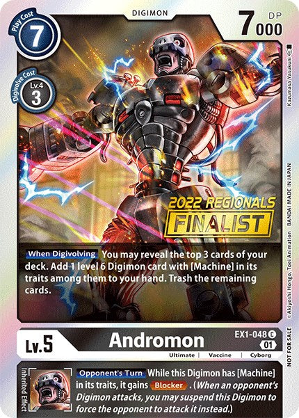 Andromon [EX1-048] (2022 Championship Online Regional) (Online Finalist) [Classic Collection Promos] | Card Merchant Takapuna