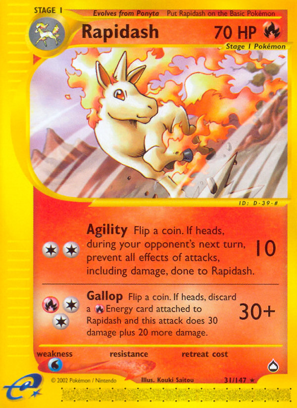 Rapidash (31/147) [Aquapolis] | Card Merchant Takapuna