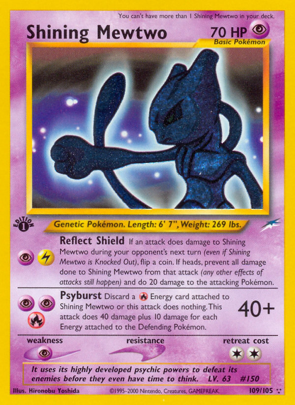 Shining Mewtwo (109/105) [Neo Destiny 1st Edition] | Card Merchant Takapuna