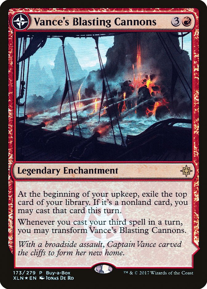 Vance's Blasting Cannons // Spitfire Bastion (Buy-A-Box) [Ixalan Treasure Chest] | Card Merchant Takapuna