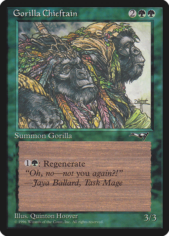 Gorilla Chieftain (Two Gorilla Art) [Alliances] | Card Merchant Takapuna