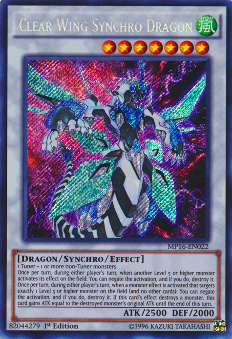 Clear Wing Synchro Dragon [MP16-EN022] Secret Rare | Card Merchant Takapuna