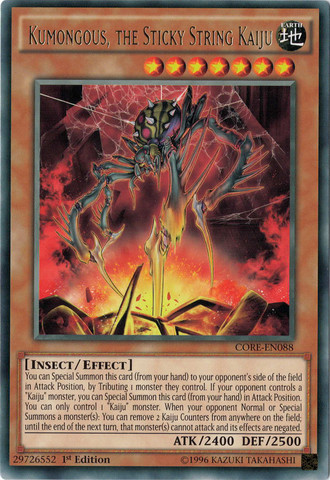 Kumongous, the Sticky String Kaiju [CORE-EN088] Rare | Card Merchant Takapuna